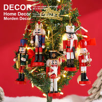 Wooden Nutcracker Soldier Ornament Set - 5PCS Christmas Decorations
