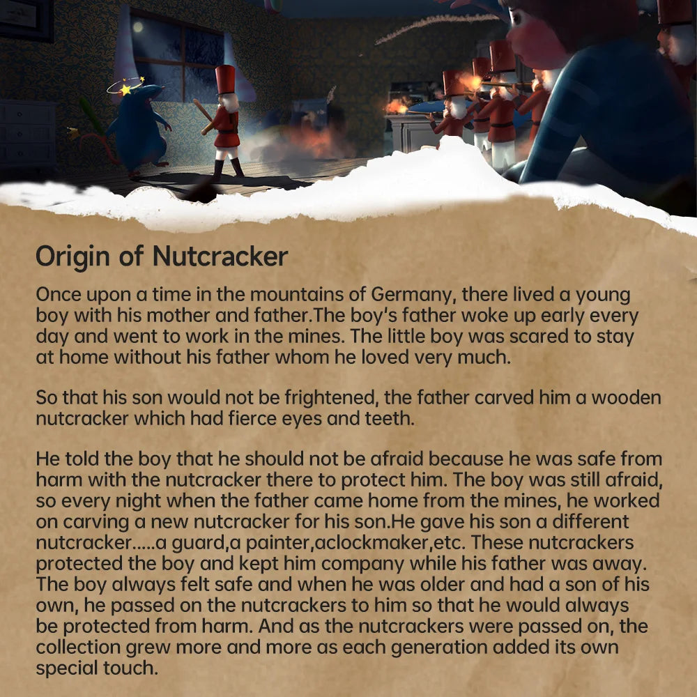 50CM Hand-Painted Wooden Nutcracker Soldier - Christmas King Doll Holiday Home Decor