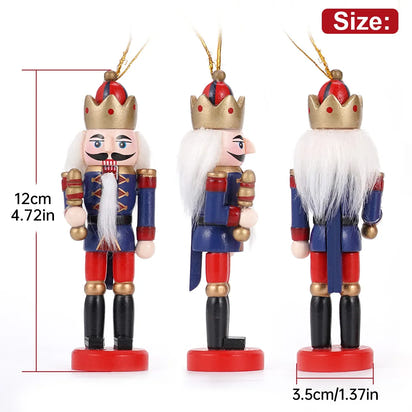 Wooden Nutcracker Soldier Ornament Set - 5PCS Christmas Decorations