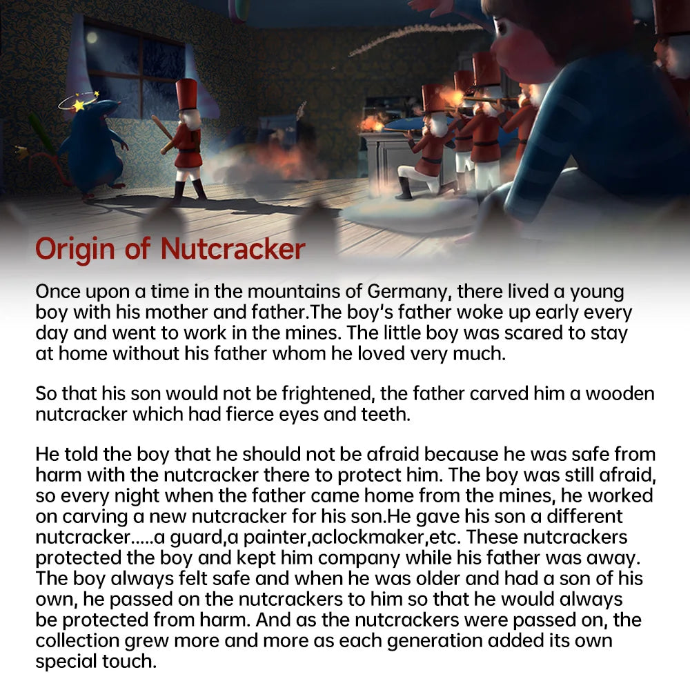 50CM Hand-Painted Wooden Nutcracker Soldier - Christmas King Doll Holiday Home Decor