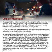 50CM Hand-Painted Wooden Nutcracker Soldier - Christmas King Doll Holiday Home Decor