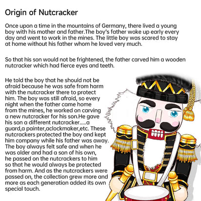 50CM Hand-Painted Wooden Nutcracker Soldier - Christmas King Doll Holiday Home Decor